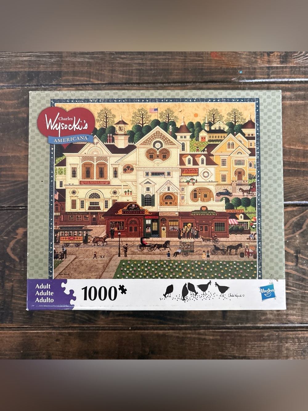 Derby Square ~ Charles Wysocki Americana 1000-Piece Jigsaw Puzzle *Complete